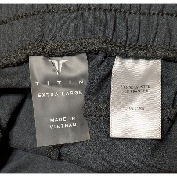 Titin Pants Mens XL Black Joggers Athletic Stretch Drawstring Pockets New - Picture 8 of 9